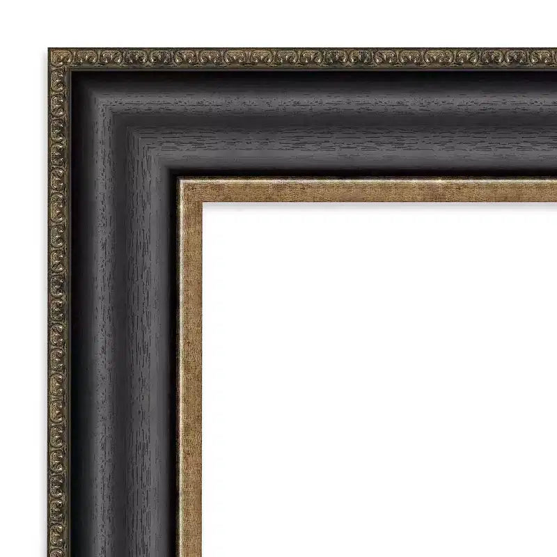 Miroir mural Thomas en bronze noir de 24 po x 30 po non biseauté