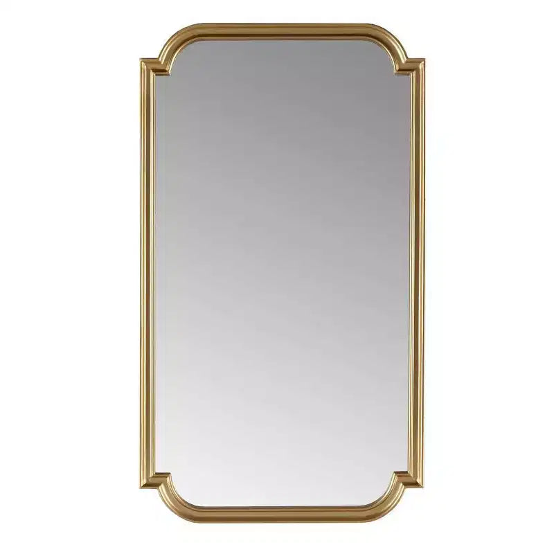 Adelaide Gold Scalloped Wood Wall Mirror Gold - Madison Park: Luxury Glam Style, MDF Frame, No Assembly Required