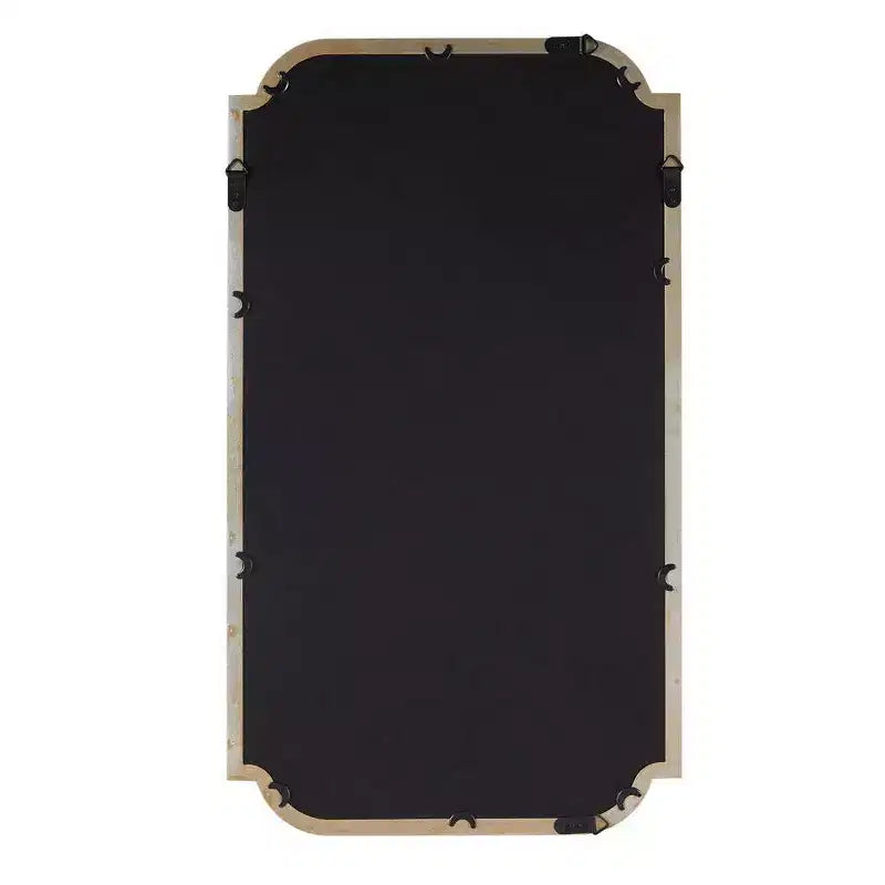 Adelaide Gold Scalloped Wood Wall Mirror Gold - : Luxury Glam Style, MDF Frame, No Assembly Required