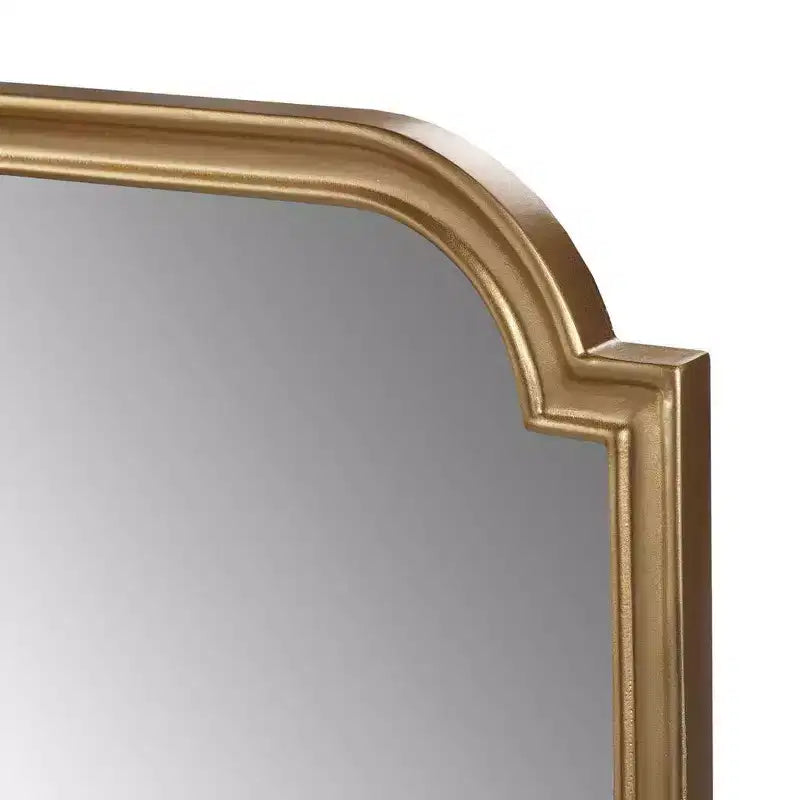 Adelaide Miroir Mural Festonné en Bois Doré - : Style Glamour Luxe, Cadre MDF, Aucun Assemblage Requis