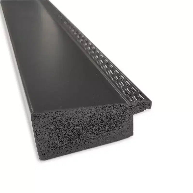 31" x 25" Non-Beveled  Black Wall Mirror - : Modern Style, Polystyrene Frame, Includes Mount Hardware