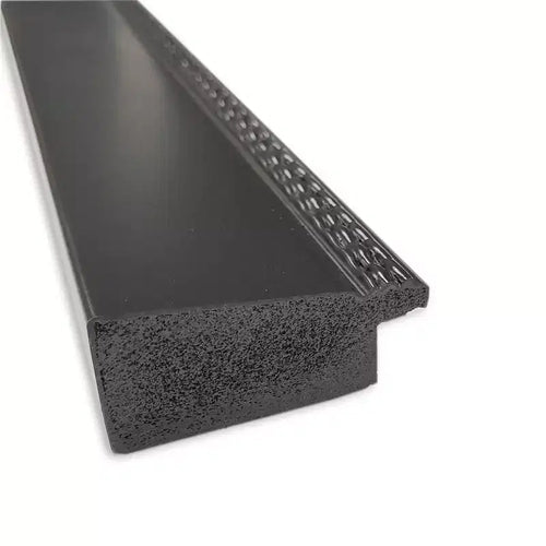 Miroir mural noir 31" x 25" non biseauté - : Style moderne, cadre en polystyrène, matériel de montage inclus
