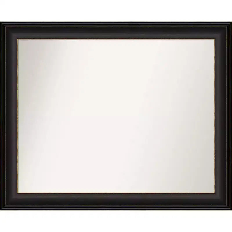 33" x 27" Non-Beveled Trio Oil Rubbed Bronze Wall Mirror - Amanti Art: Modern Rectangle, Includes Mount Hardware