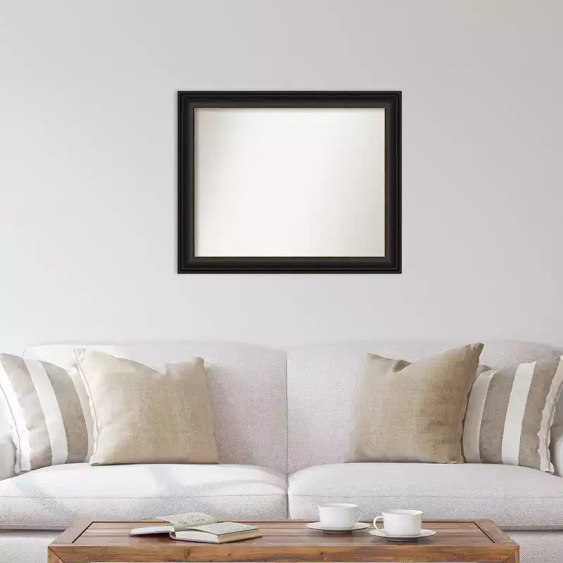 Miroir mural trio non biseauté 33" x 27" en bronze huilé - : Rectangle moderne, Quincaillerie de fixation incluse