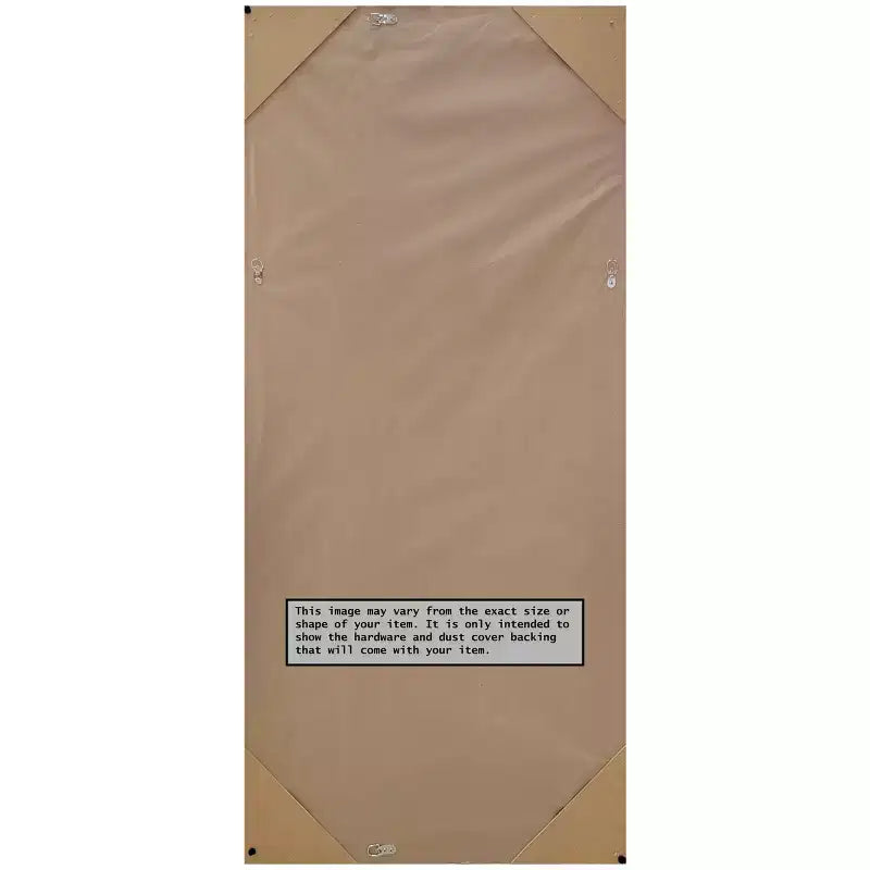 Miroir pleine longueur à poser au sol, cadre trio blanc lavé argenté, non biseauté, 29 po x 65 po