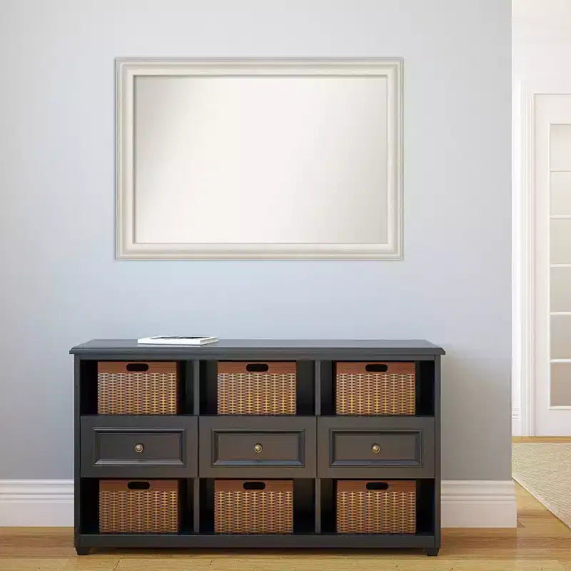 Miroir mural argenté trio délavé non biseauté de 41 po x 29 po