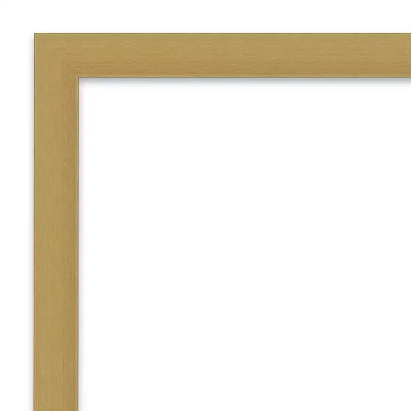 30" x 24" Non-Beveled Grace Narrow Bathroom Wall Mirror Brushed Gold - : Rectangle, Wall Mount, Modern Style