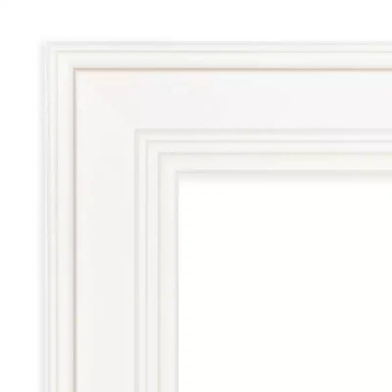 Miroir mural blanc à bord droit de 24" x 30" - : Rectangulaire moderne, cadre en polystyrène, quincaillerie de montage incluse