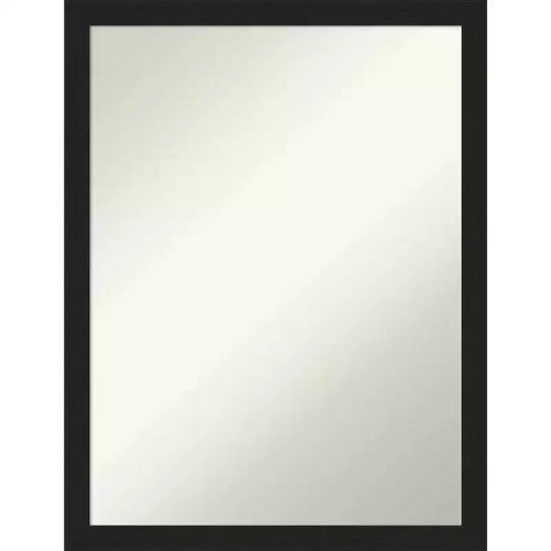 Amanti Art 20"x26" Non-Beveled Grace Narrow Bathroom Wall Mirror Brushed Metallic Black : Rectangle, Polystyrene Frame, Wall Mounted