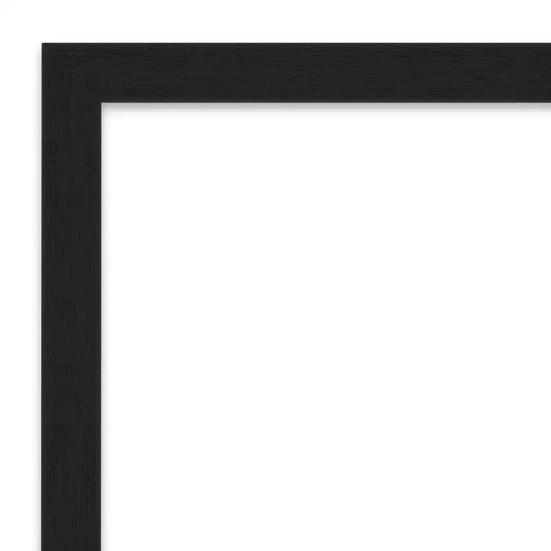 20"x26" Non-Beveled Grace Narrow Bathroom Wall Mirror Brushed Metallic Black : Rectangle, Polystyrene Frame, Wall Mounted