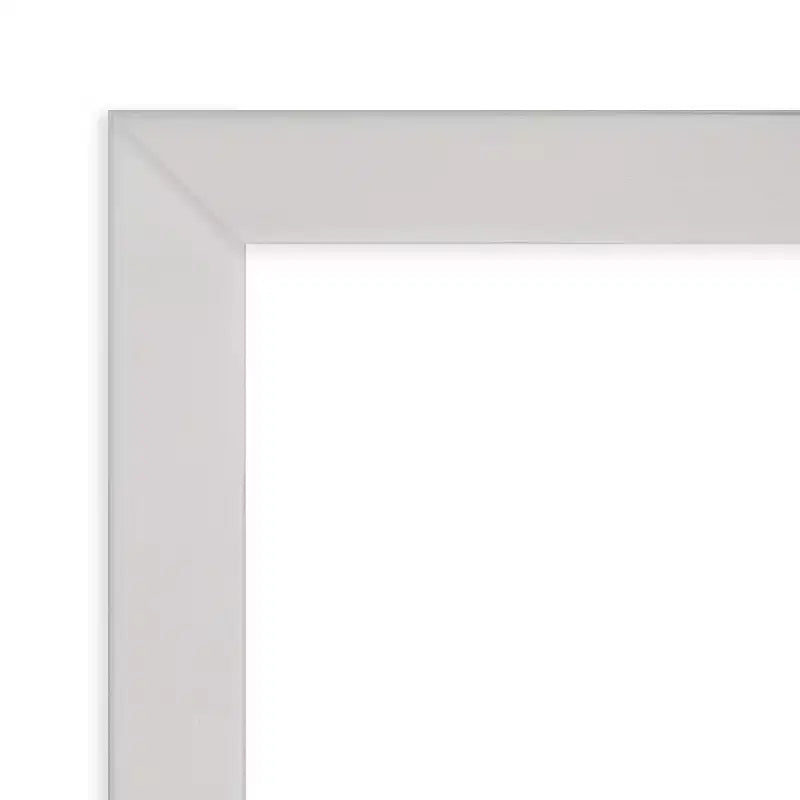28" x 28" Svelte Silver Wood Wall Mirror , Includes Mounting Hardware
