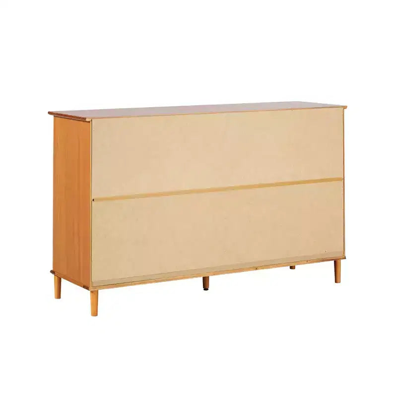 Commode classique horizontale à 6 tiroirs, style moderne du milieu du siècle
