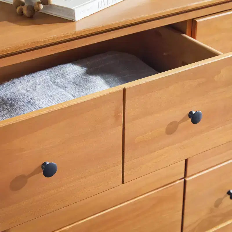 Commode classique horizontale à 6 tiroirs, style moderne du milieu du siècle