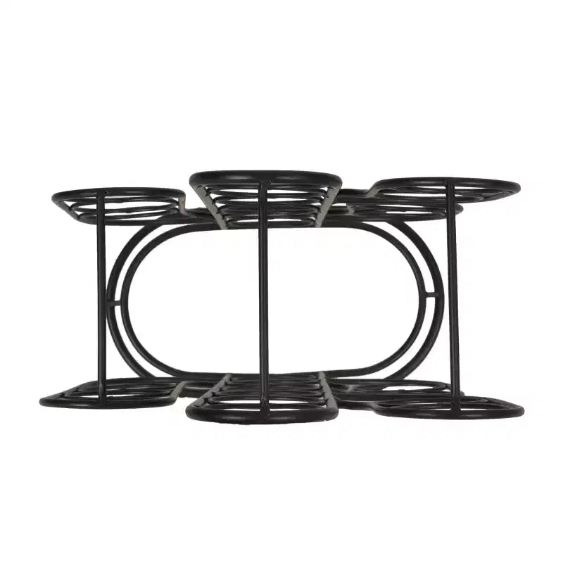 Casier à vin de comptoir moderne, métal noir, 59 x 37,5 x 20,3 cm, autoportant, capacité 12 bouteilles, rangement de bar contemporain
