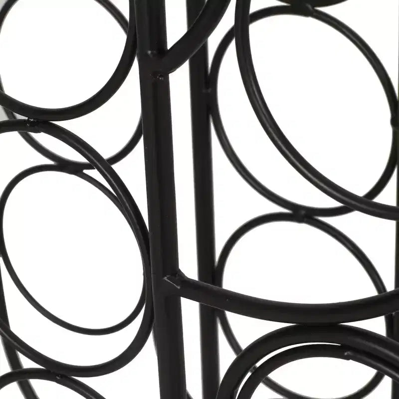 Casier à vin de comptoir moderne, métal noir, 59 x 37,5 x 20,3 cm, autoportant, capacité 12 bouteilles, rangement de bar contemporain