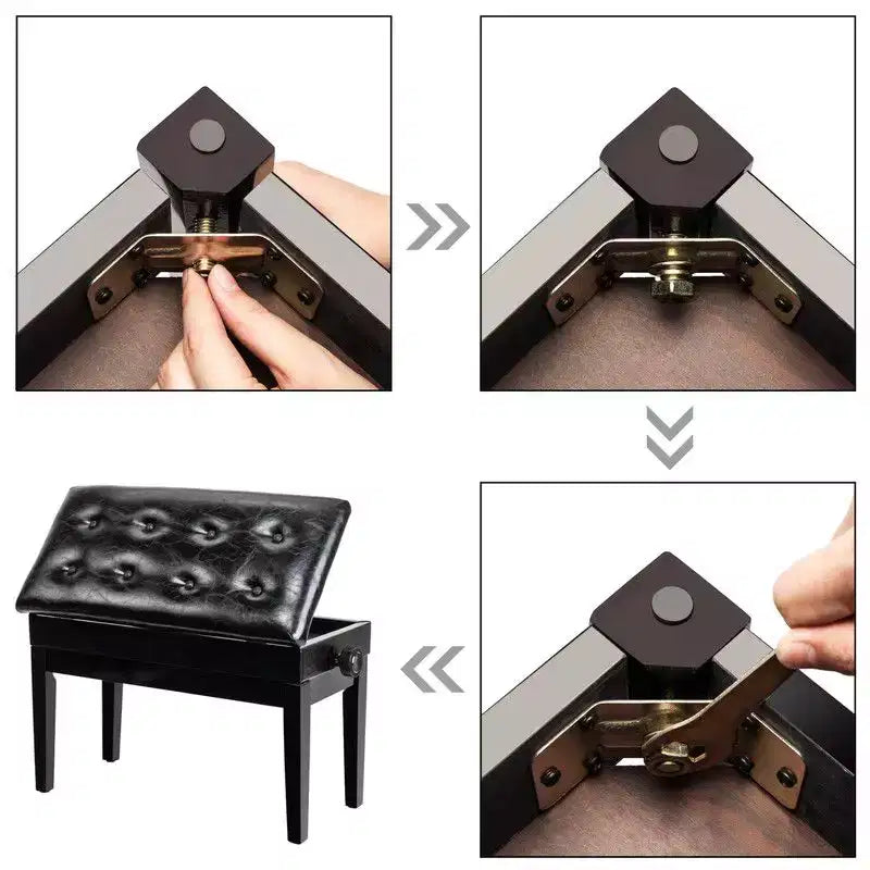 Banc de rangement capitonné en similicuir