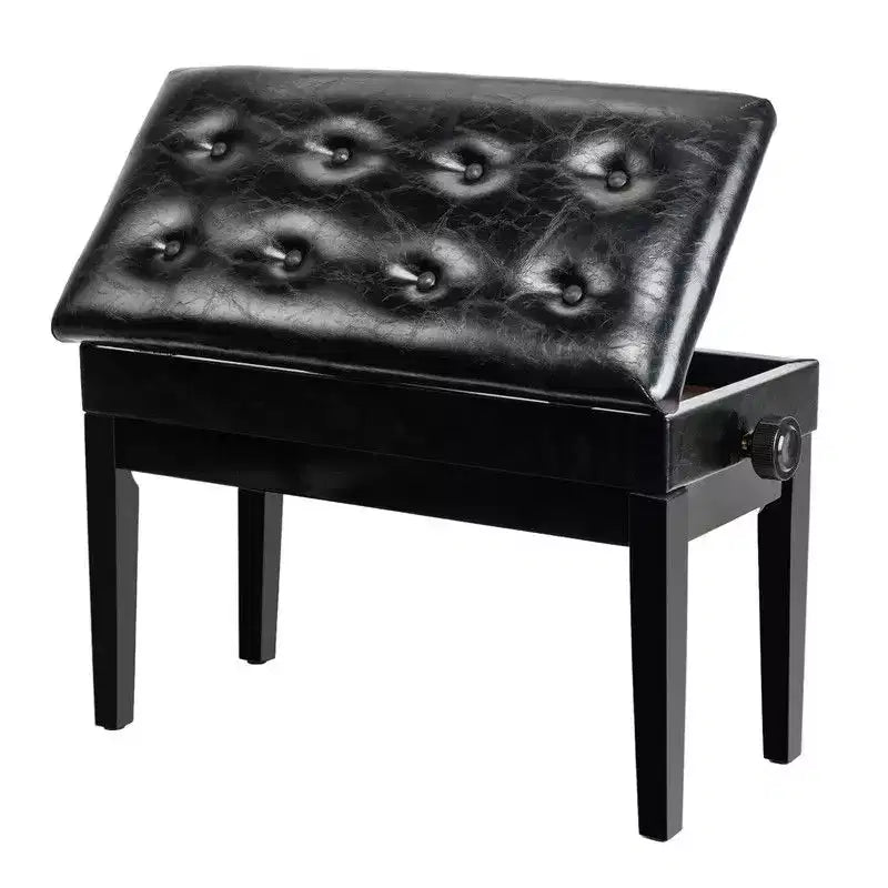 Banc de rangement capitonné en similicuir