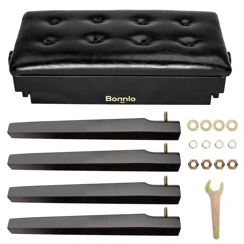 Banc de rangement capitonné en similicuir