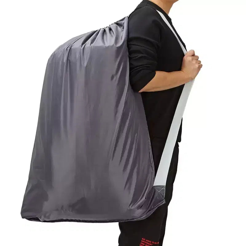 Grand sac à linge en nylon avec sangle, grand organiseur de vêtements sales
