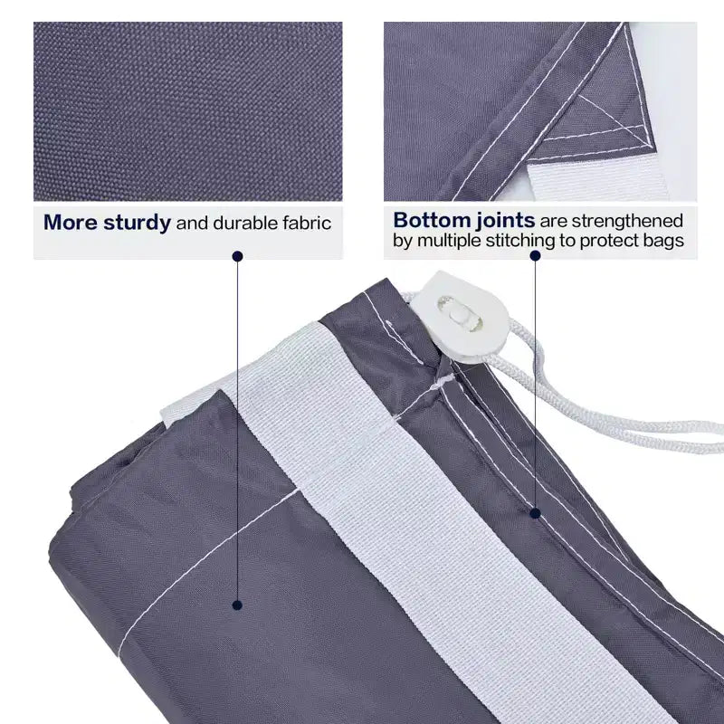 Grand sac à linge en nylon avec sangle, grand organiseur de vêtements sales