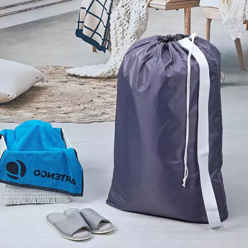 Grand sac à linge en nylon avec sangle, grand organiseur de vêtements sales