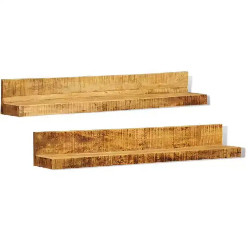 Étagère en bois de manguier massif naturel 110 cm Fixation murale