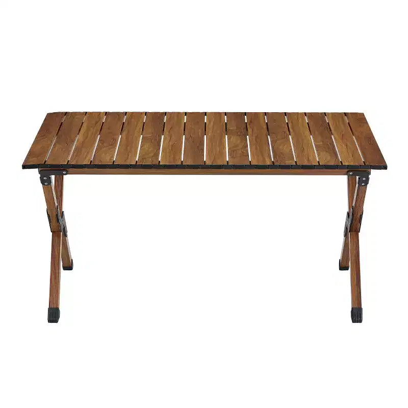 Portable Folding Camping Table, Lightweight Aluminum Roll-Up Table for Outdoor Picnic, BBQ & Backyard