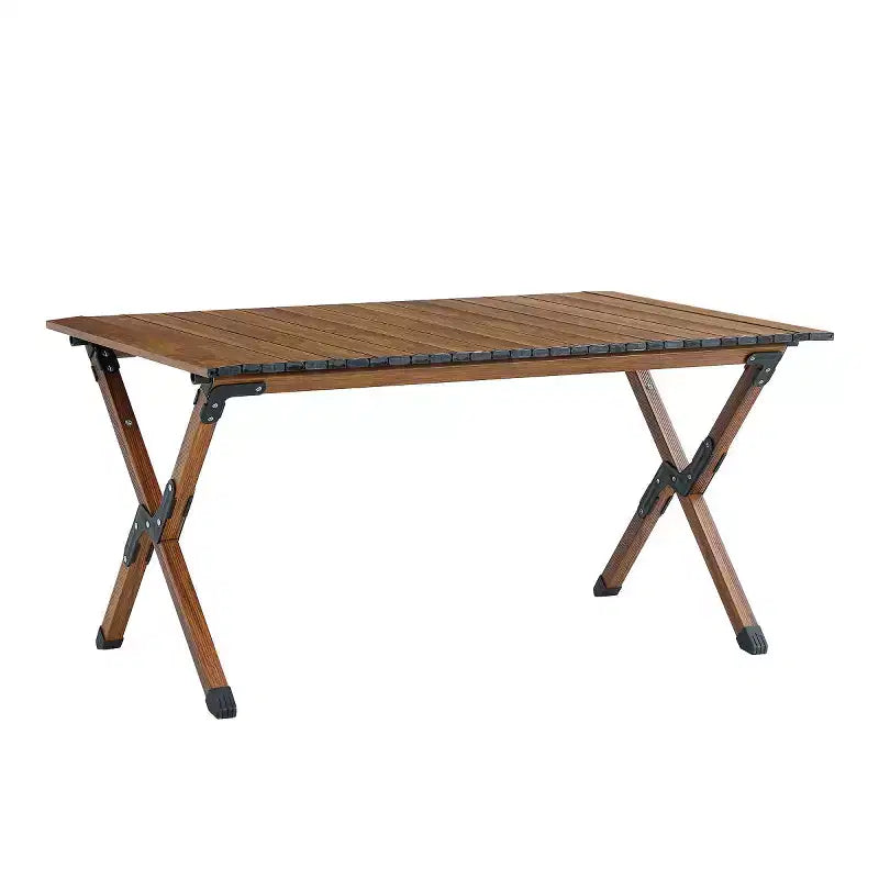 Table de camping pliante portable, table roulante légère en aluminium pour pique-nique en plein air, barbecue et jardin