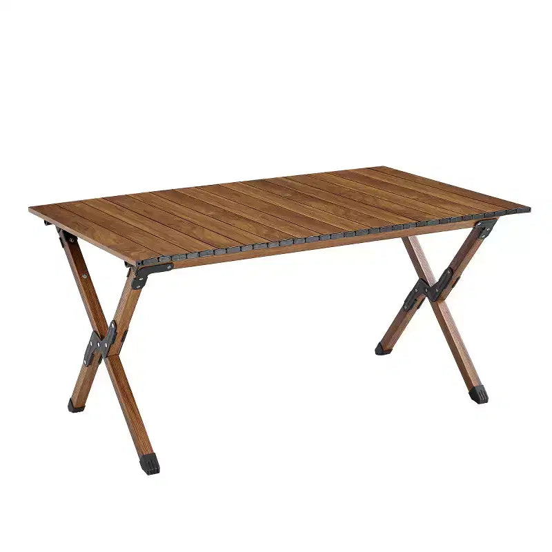 Table de camping pliante portable, table roulante légère en aluminium pour pique-nique en plein air, barbecue et jardin