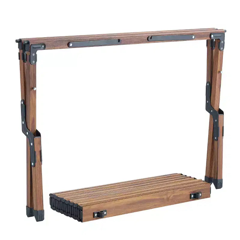 Table de camping pliante portable, table roulante légère en aluminium pour pique-nique en plein air, barbecue et jardin