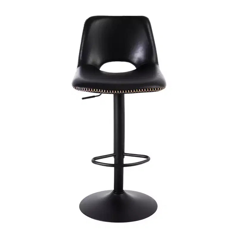 Lot de 2 tabourets de bar à hauteur réglable, tabourets de comptoir modernes rembourrés en similicuir avec dossier ergonomique, capacité de 150 kg pour îlot de cuisine et maison