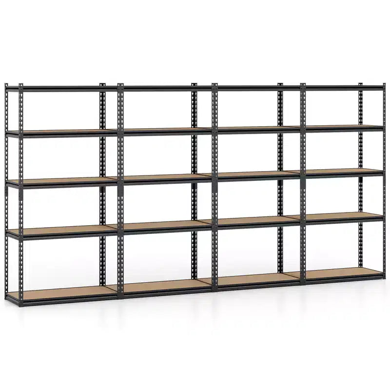 Gymax 4PCS 5-Tier Garage Shelving Unit 2200 LBS Heavy Duty Metal Storage Shelves