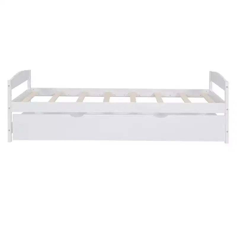 Lit plateforme en bois double avec lit gigogne double, assemblage facile