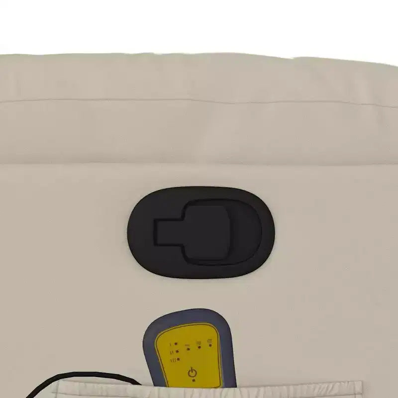 Fauteuil de massage inclinable avec fonction releveur en similicuir crème