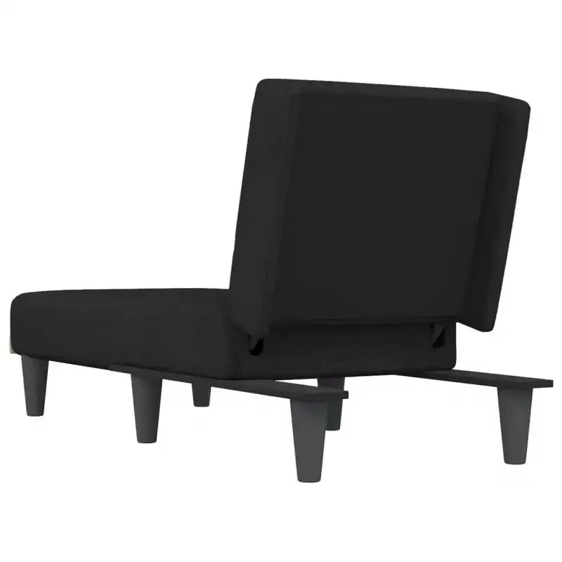 Chaise Longue Black Velvet (100% polyester), plywood