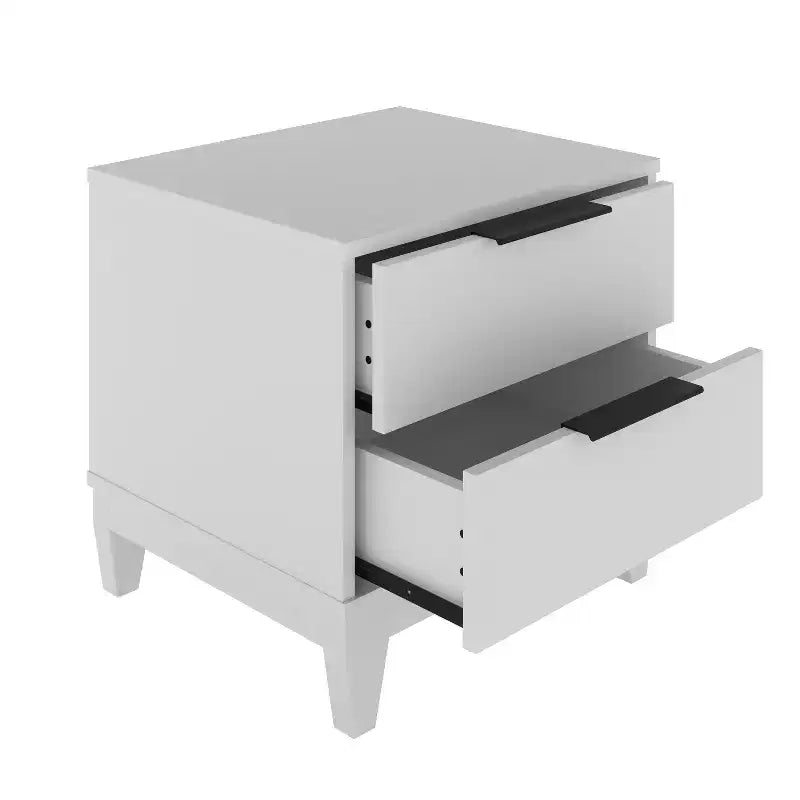 Table de chevet moderne 2 tiroirs à glissière facile