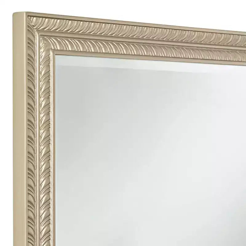 Miroir mural décoratif rectangulaire, cadre en bois doré champagne moderne 24 po, pour salle de bain, chambre à coucher, salon