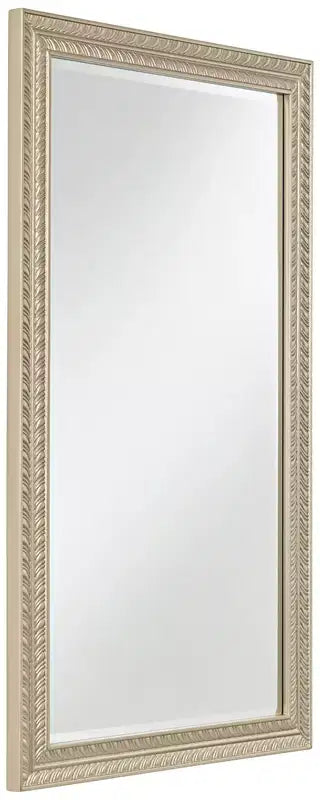 Miroir mural décoratif rectangulaire, cadre en bois doré champagne moderne 24 po, pour salle de bain, chambre à coucher, salon