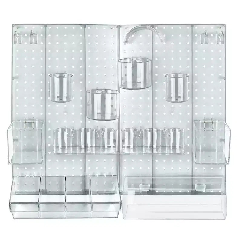 24-Piece Pegboard Wall Organizer Kit