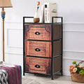 Commode de rangement en tissu à 3 tiroirs, cadre en acier robuste pour placard
