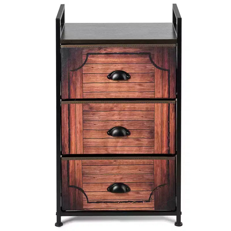 Commode de rangement en tissu à 3 tiroirs, cadre en acier robuste pour placard