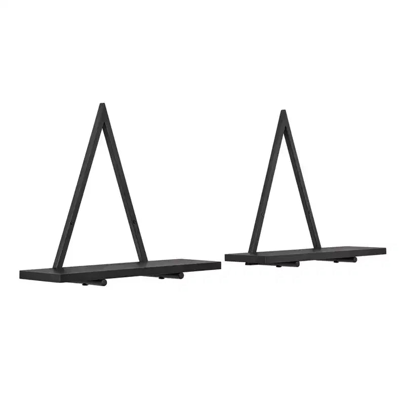 Lot de 2 étagères murales triangulaires réversibles de 15,7 x 13,5