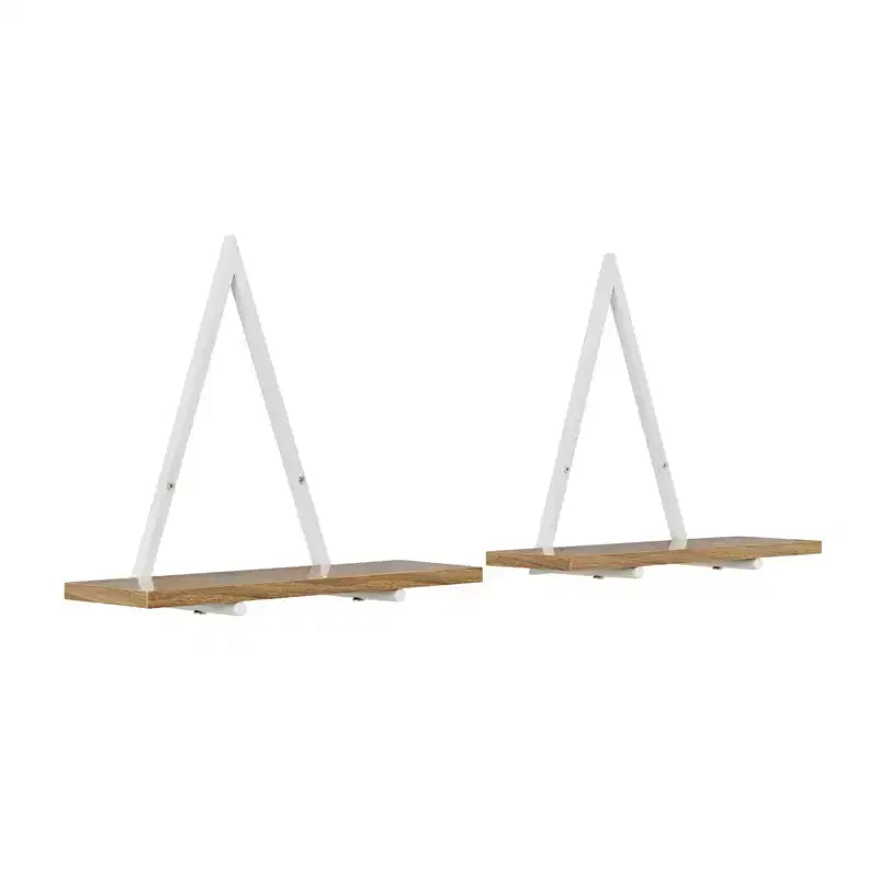 Lot de 2 étagères murales triangulaires réversibles de 15,7 x 13,5