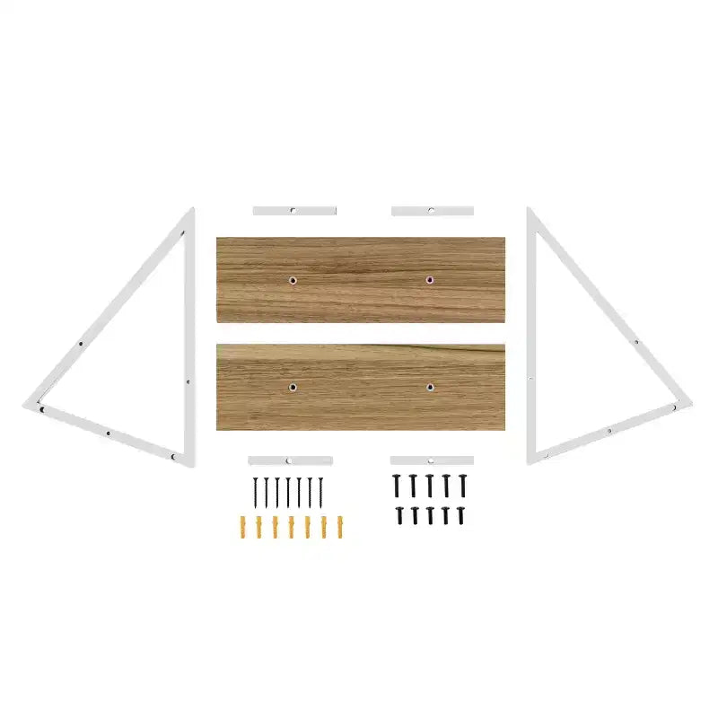 Lot de 2 étagères murales triangulaires réversibles de 15,7 x 13,5