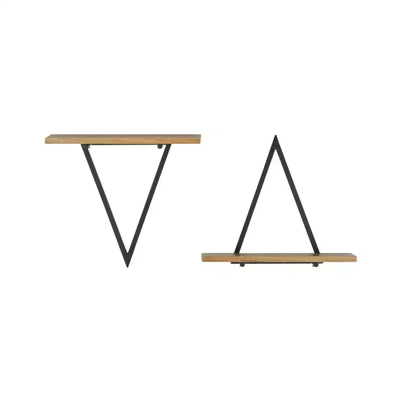 15.7 x 13.5 Set of 2 Reversible Triangle Accent Wall Shelves