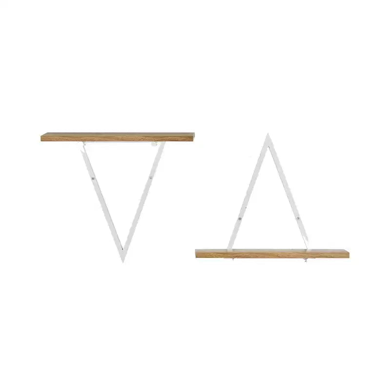 15.7 x 13.5 Set of 2 Reversible Triangle Accent Wall Shelves