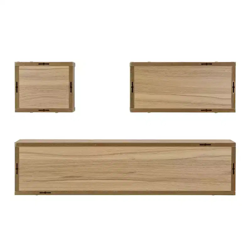 Lot de 3 étagères murales géométriques flottantes Bauhaus