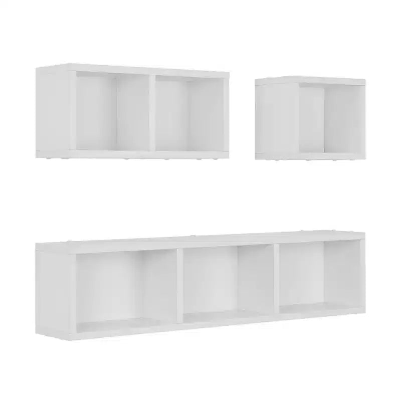 Lot de 3 étagères murales géométriques flottantes Bauhaus