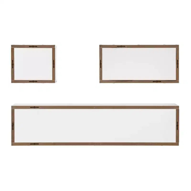 Lot de 3 étagères murales géométriques flottantes Bauhaus