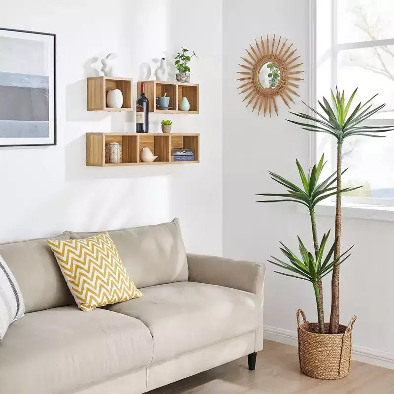 Lot de 3 étagères murales géométriques flottantes Bauhaus